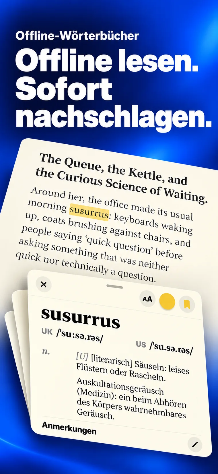 Lexture — Offline-Wörterbücher (iphone)