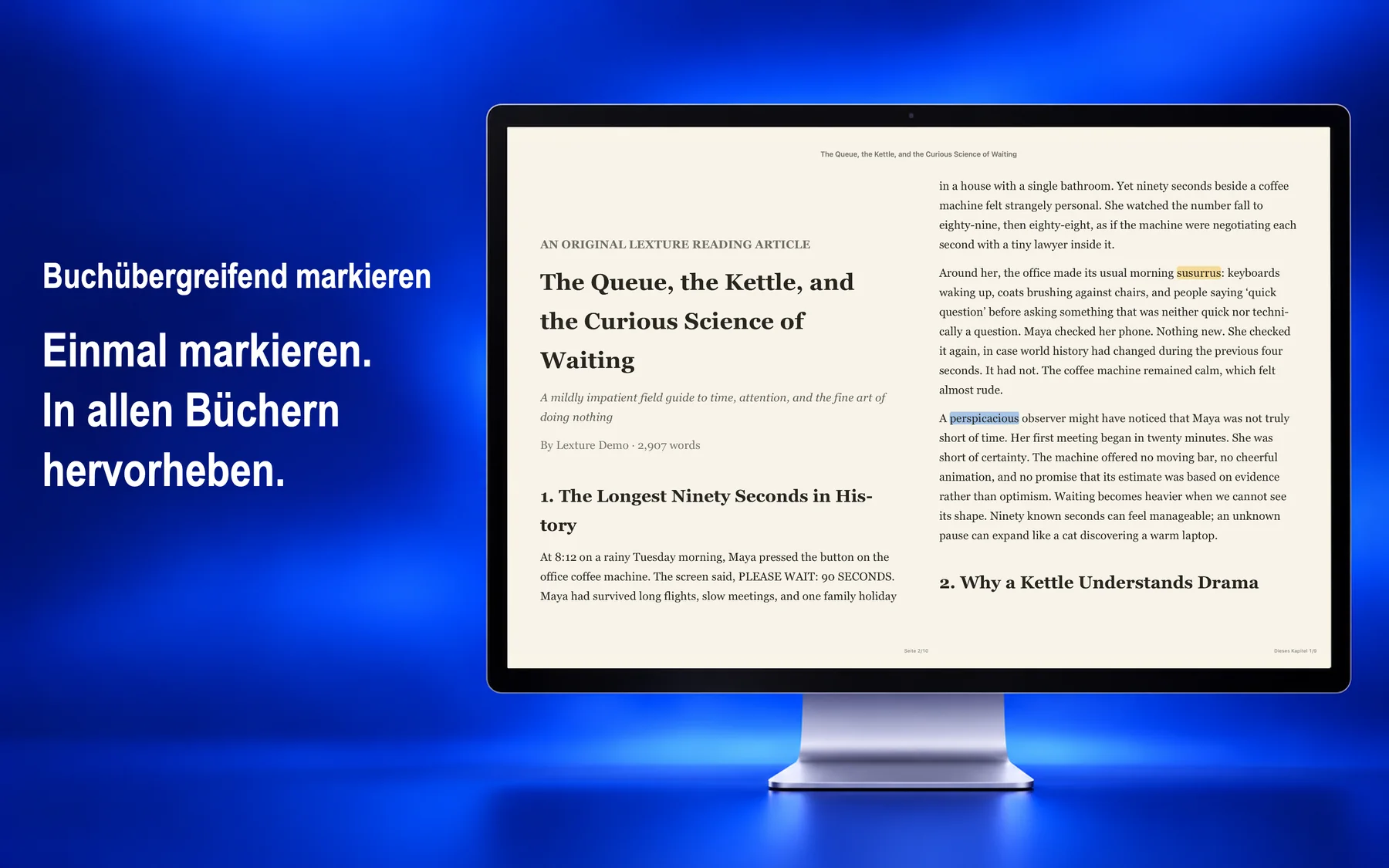 Lexture — Buchübergreifende Markierungen (mac)