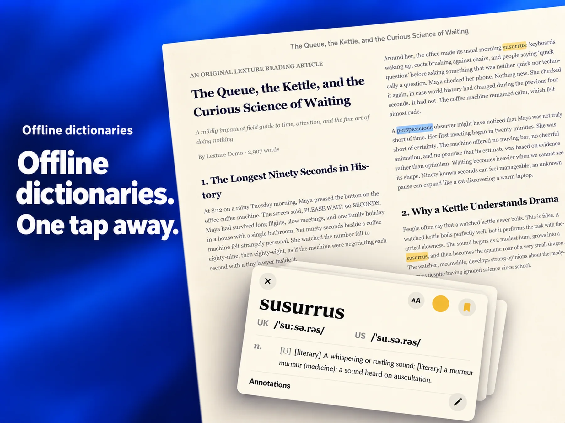 Lexture — Offline dictionaries (ipad)