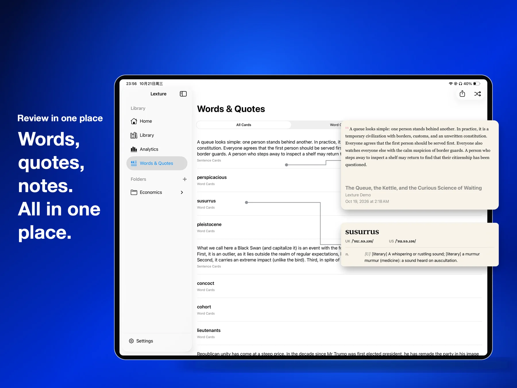 Lexture — Words & Quotes (ipad)