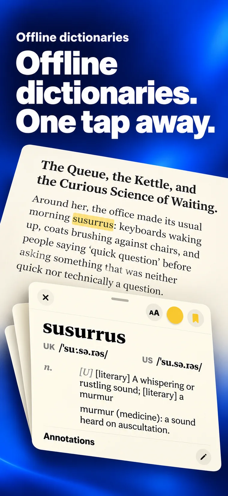 Lexture — Offline dictionaries (iphone)