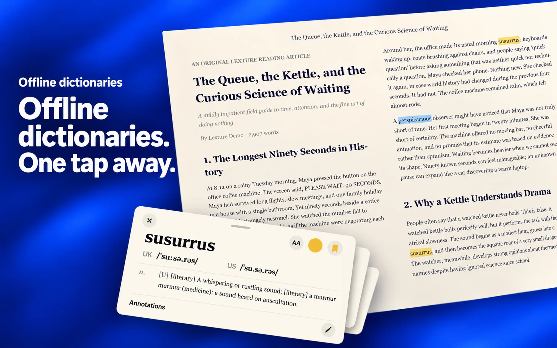 Lexture — Offline dictionaries (mac)