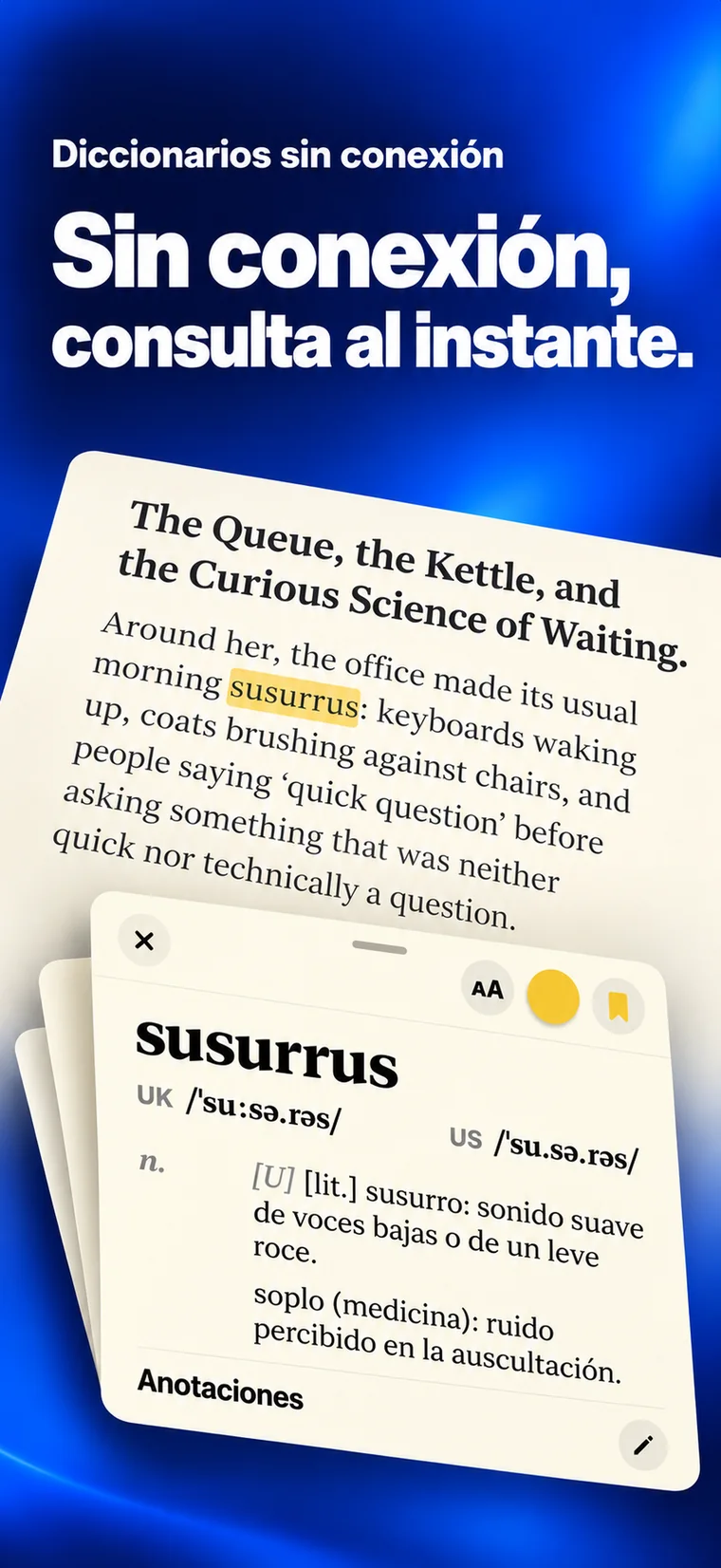 Lexture — Diccionarios sin conexión (iphone)