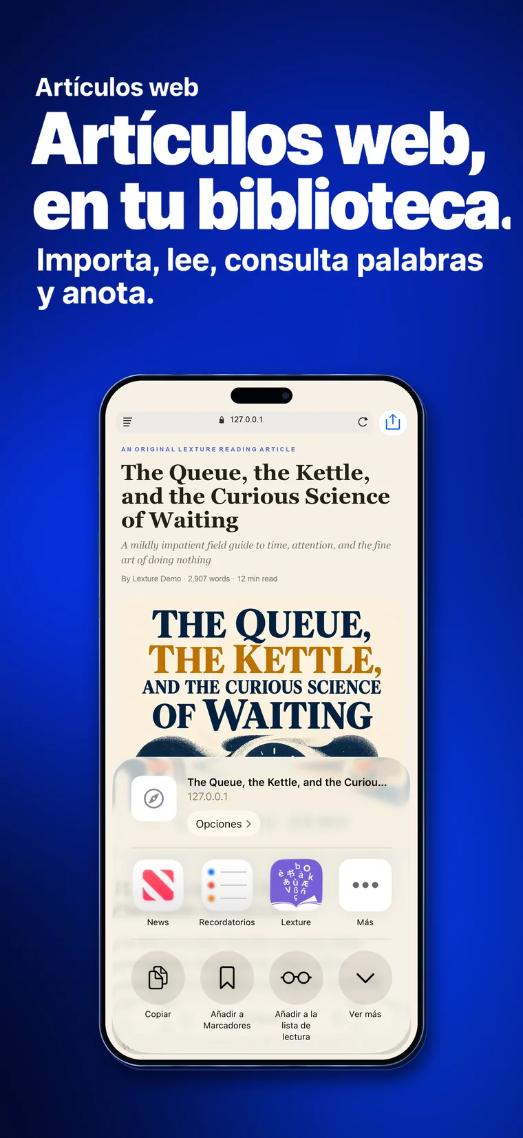 Lexture — Artículos web (iphone)