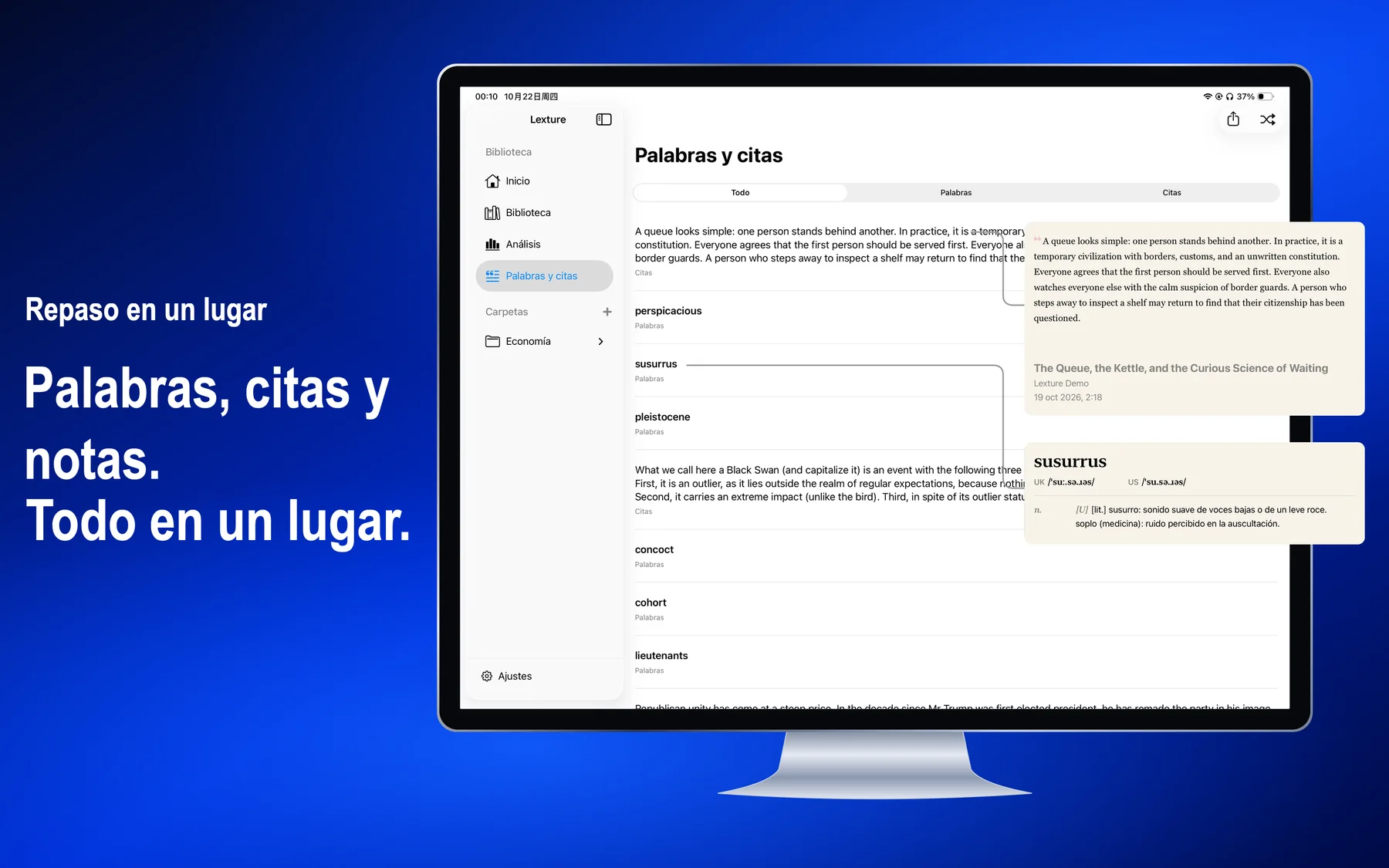 Lexture — Palabras y citas (mac)