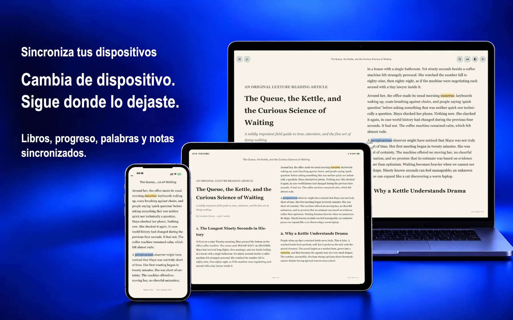 Lexture — En tus dispositivos (mac)