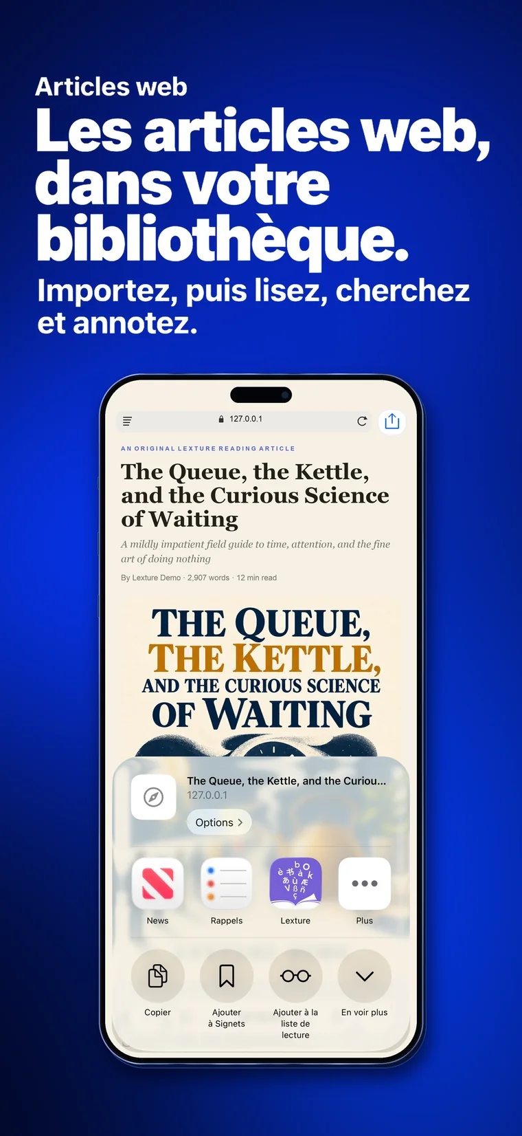 Lexture — Articles web (iphone)