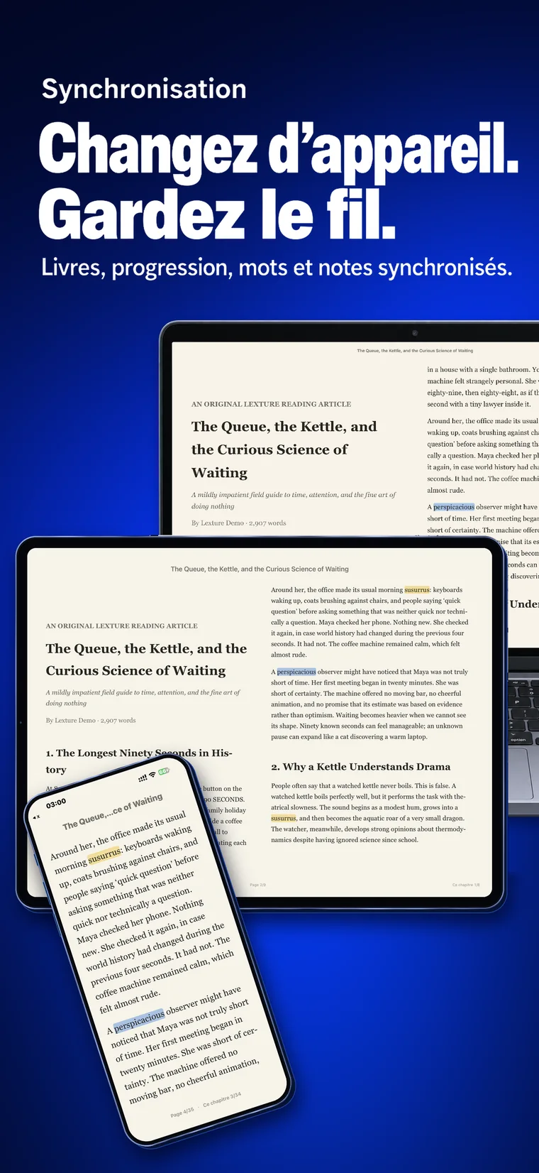 Lexture — Sur vos appareils (iphone)