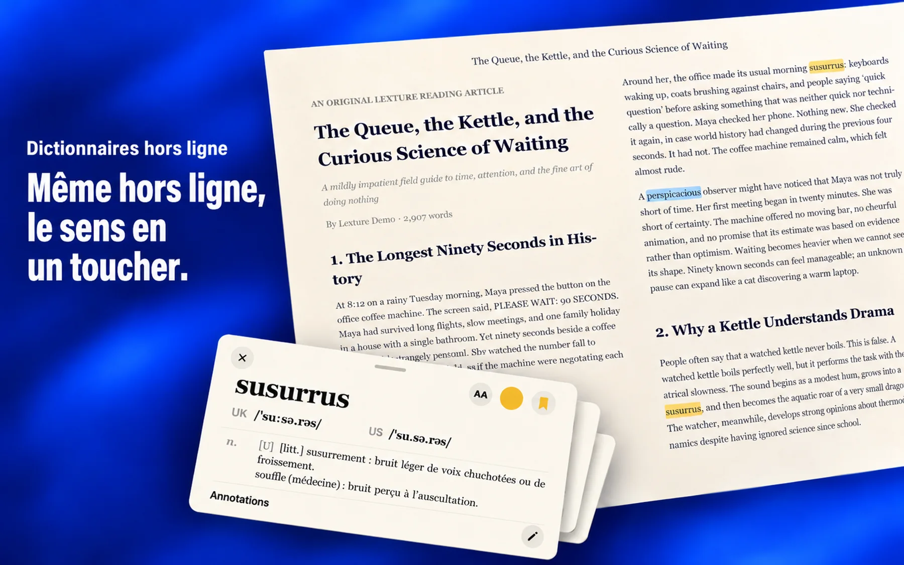 Lexture — Dictionnaires hors ligne (mac)