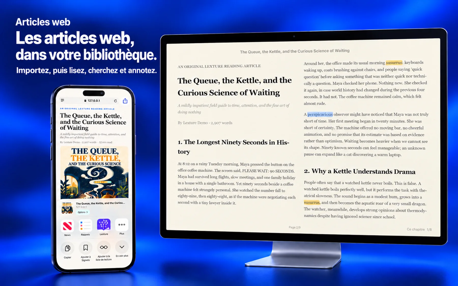 Lexture — Articles web (mac)