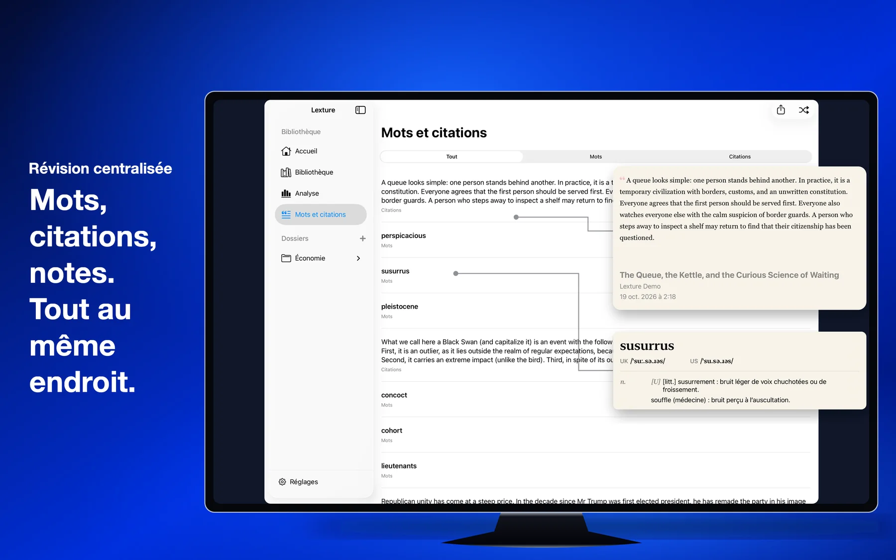 Lexture — Mots et citations (mac)