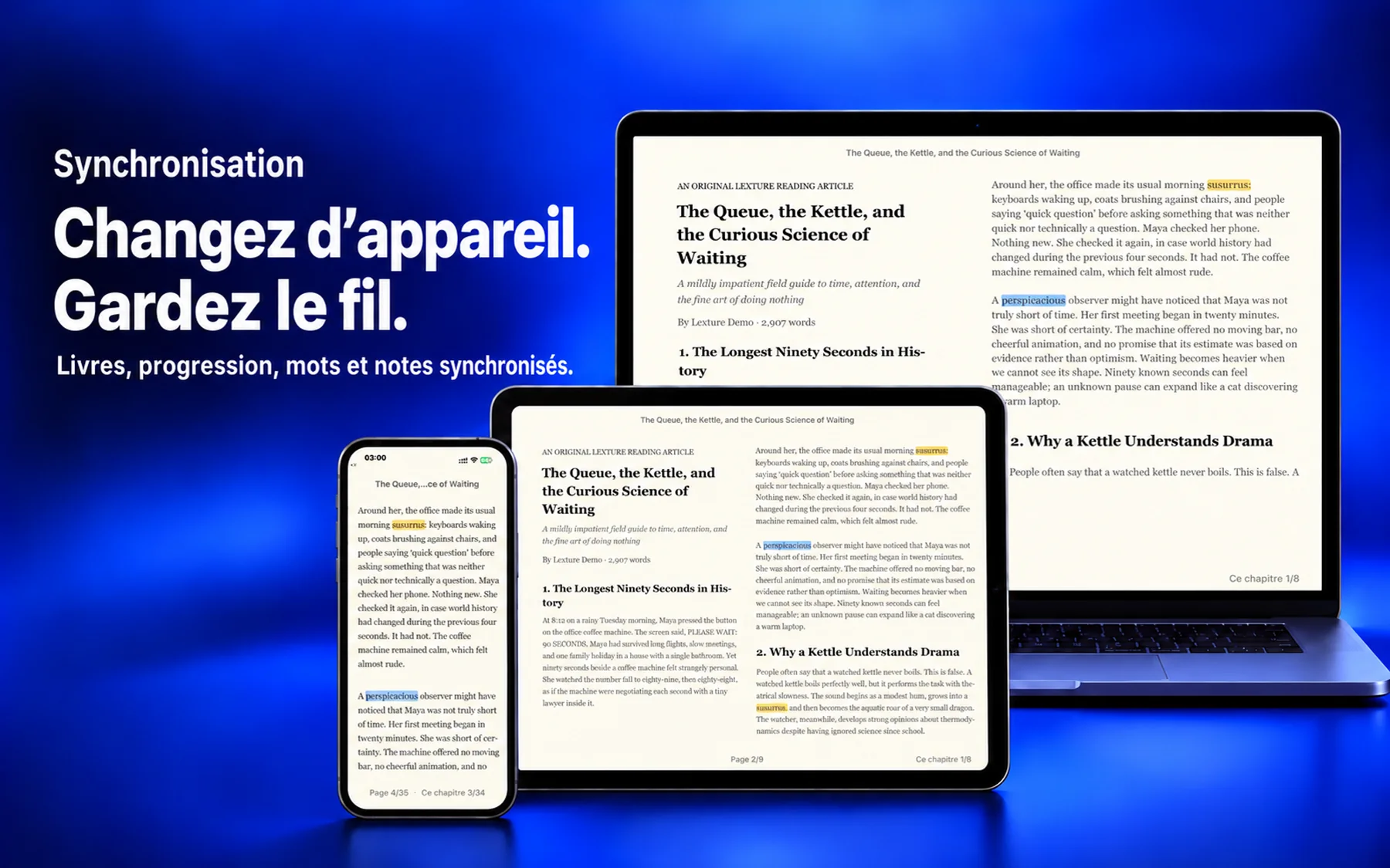 Lexture — Sur vos appareils (mac)