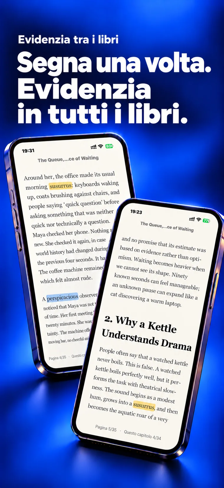 Lexture — Evidenziazioni tra libri (iphone)