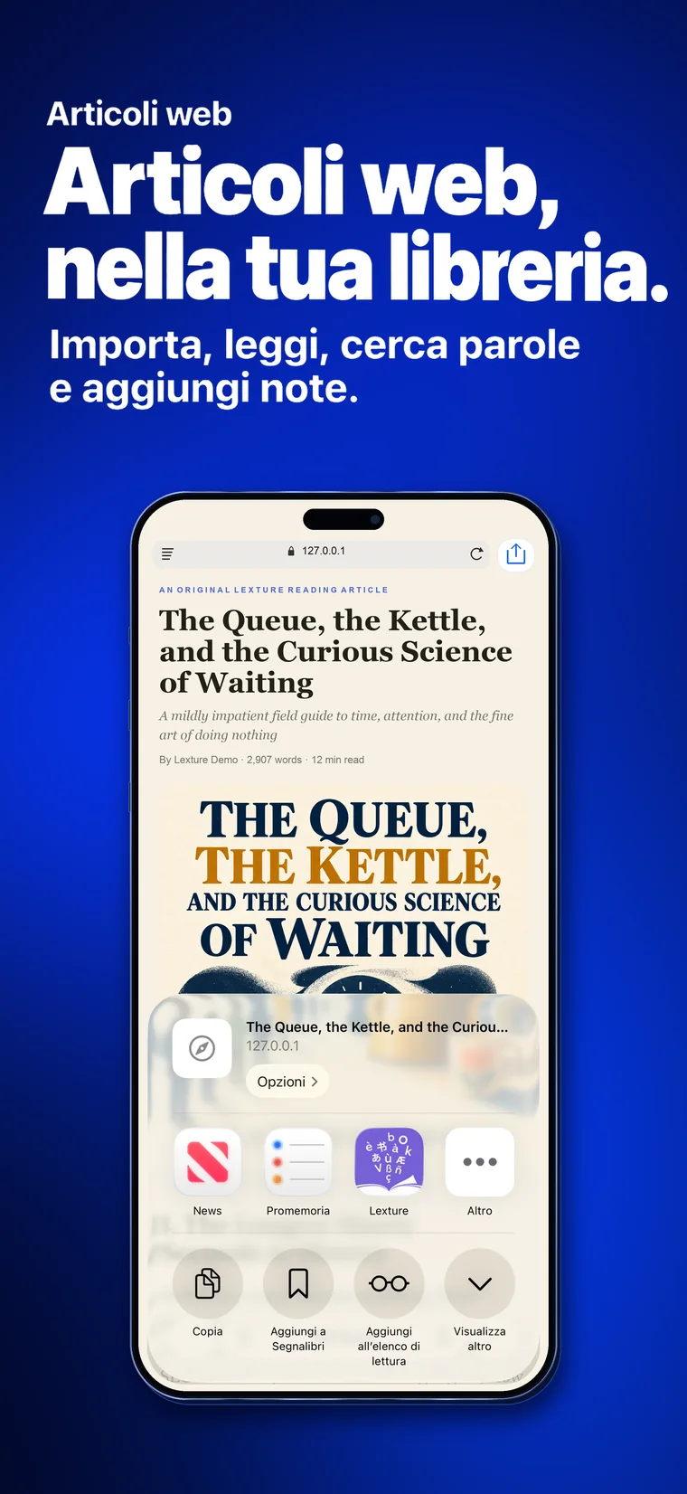 Lexture — Articoli web (iphone)