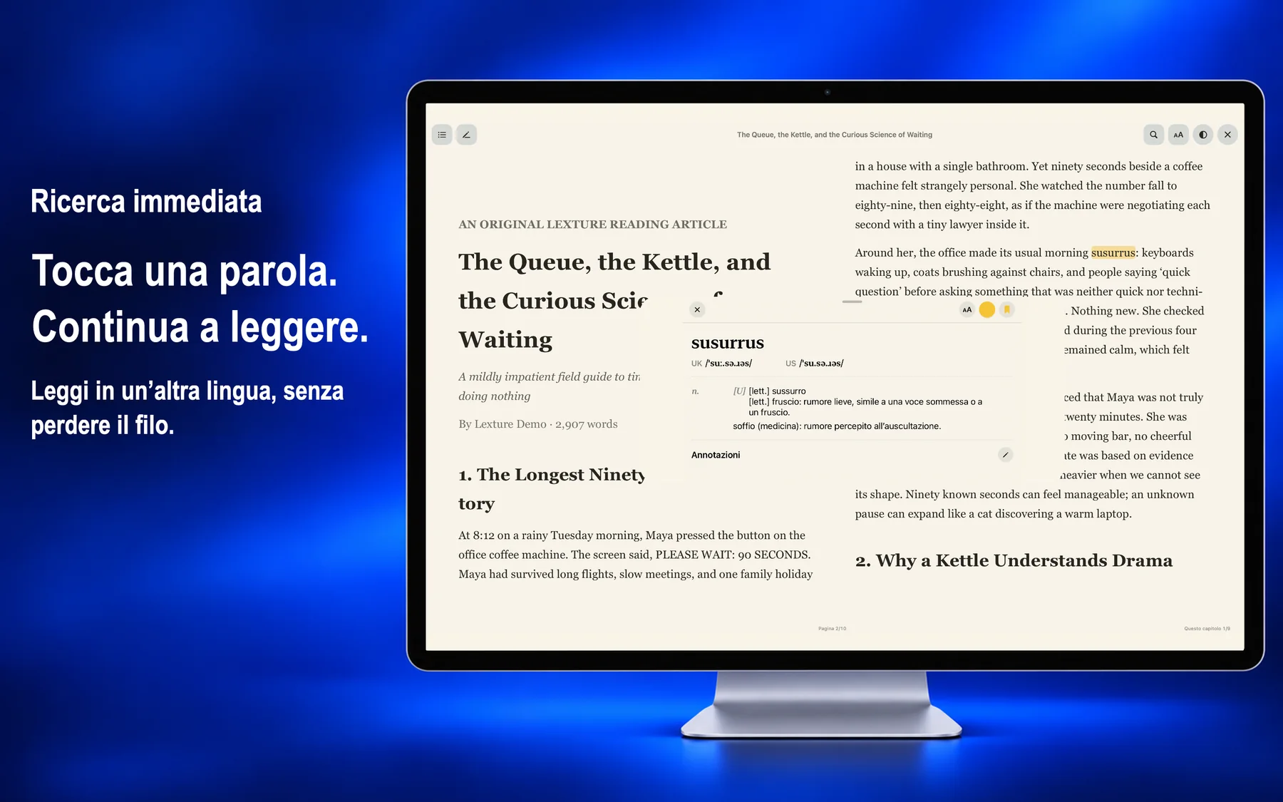 Lexture — Ricerca immediata (mac)