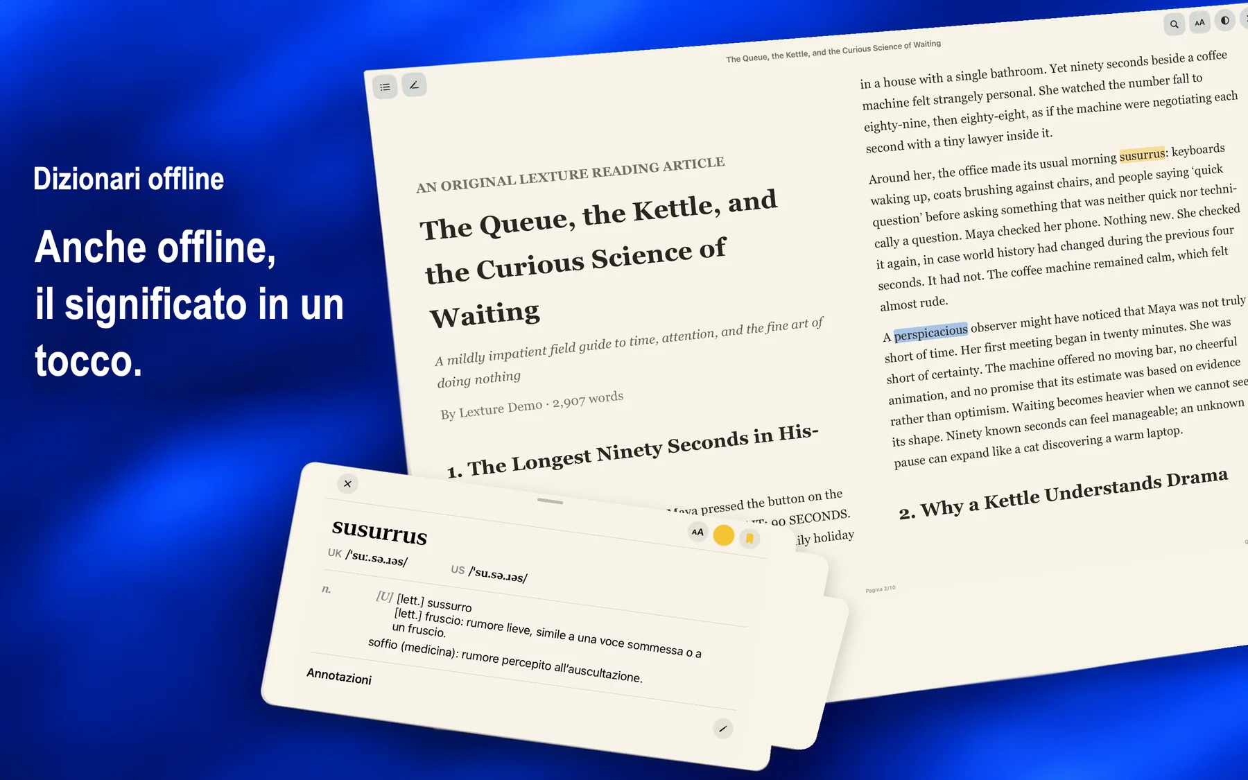 Lexture — Dizionari offline (mac)