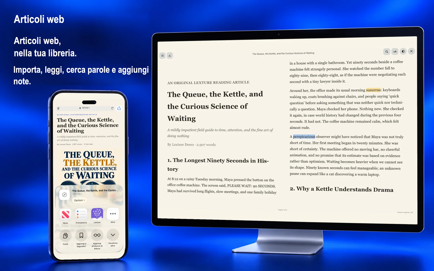 Lexture — Articoli web (mac)