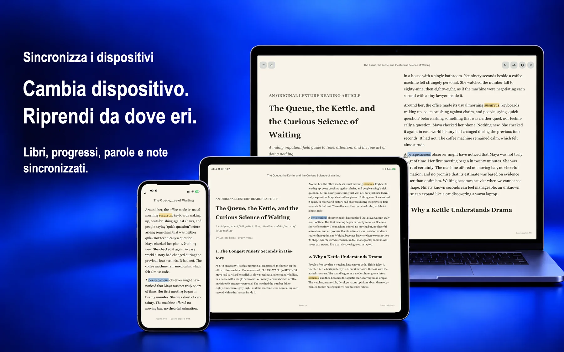 Lexture — Sui tuoi dispositivi (mac)