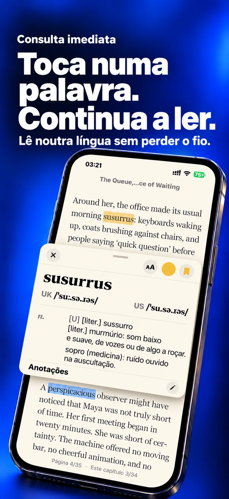Lexture — Consulta imediata (iphone)
