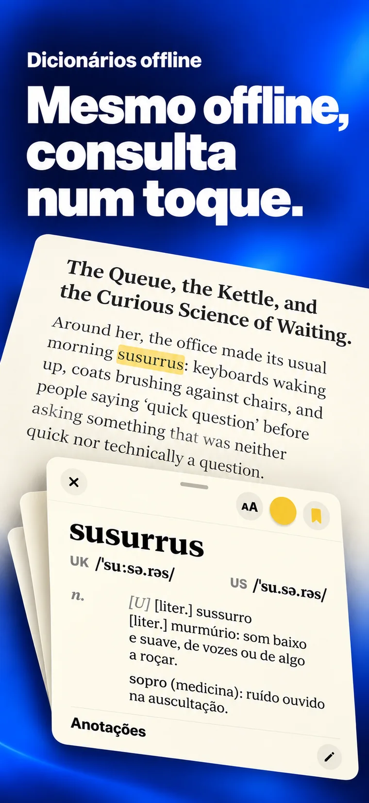 Lexture — Dicionários offline (iphone)