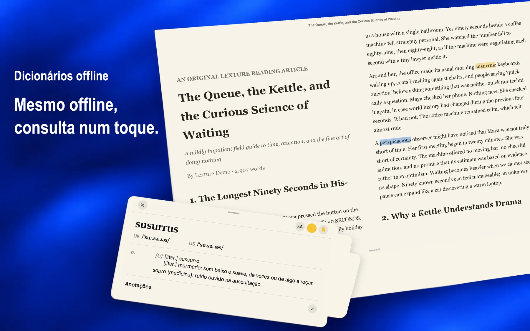 Lexture — Dicionários offline (mac)