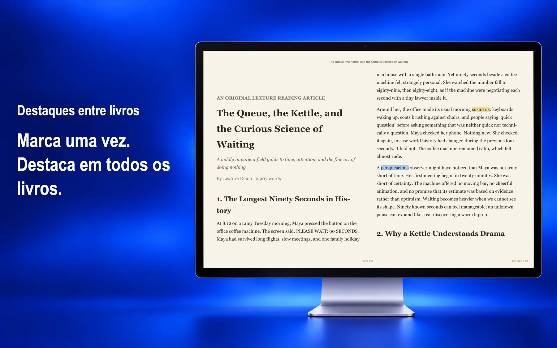 Lexture — Destaques entre livros (mac)