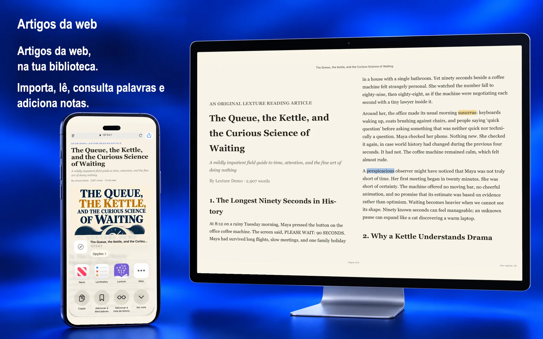 Lexture — Artigos da web (mac)