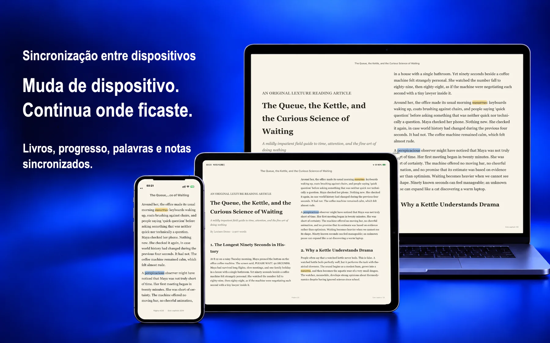 Lexture — Nos seus dispositivos (mac)